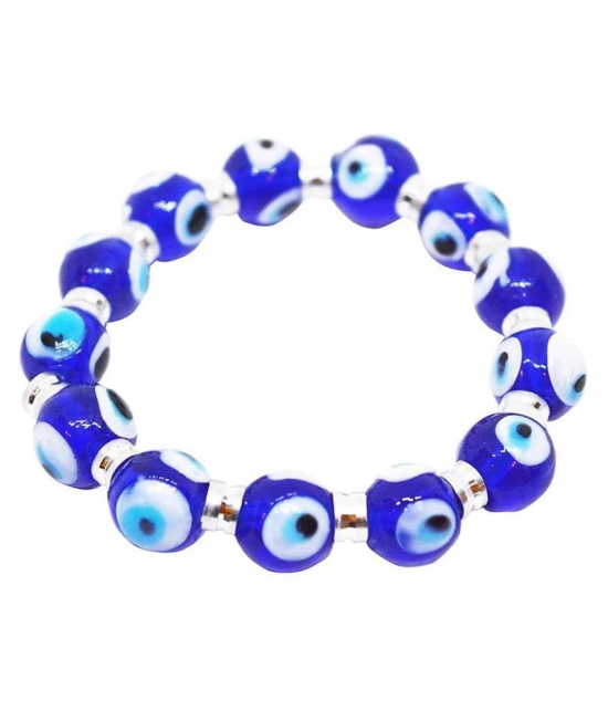 DEV RATNA KENDRA  Turkish Blue Evil Eye Hand Charm Bracelet for Men and Women(FREE NAZAR BATTU)