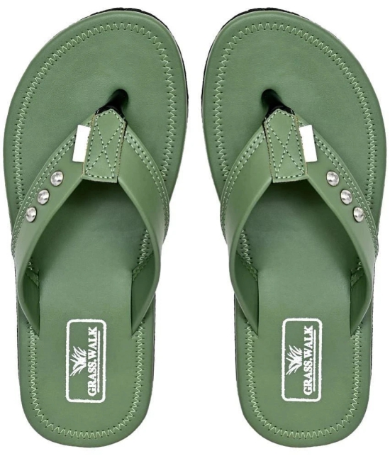 GRASS WALK Green Mens Thong Flip Flop - None