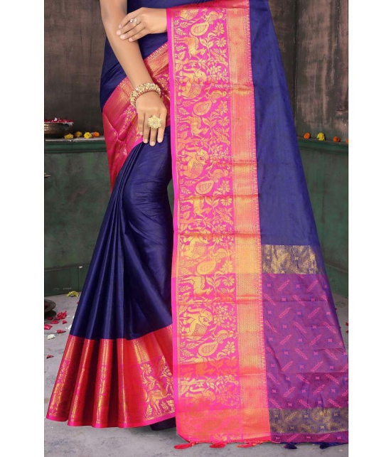 LEELAVATI - Multicolor Silk Saree With Blouse Piece ( Pack of 1 ) - Multicolor