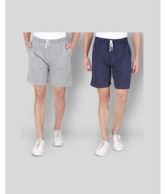 Neo Garments - Multi Cotton Mens Shorts ( Pack of 2 ) - None