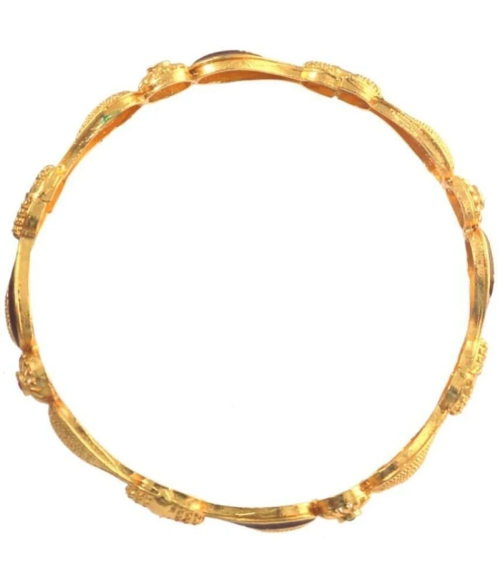 Jewar Mandi - Gold Bangle Set ( Pack of 1 ) - None