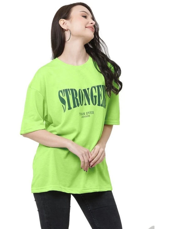 Leotude Green Cotton Blend Womens T-Shirt ( Pack of 1 ) - None