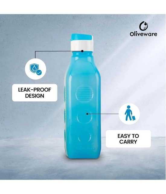 Oliveware Blue Water Bottle 1000 mL ( Set of 3 ) - Blue