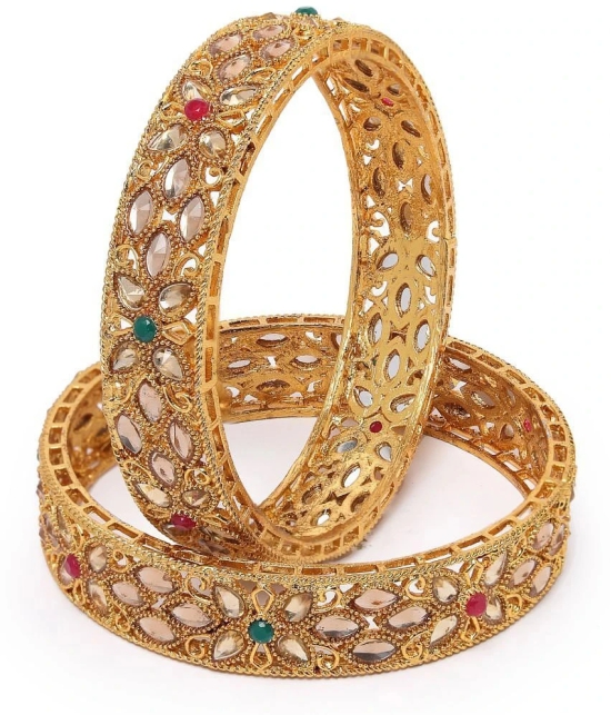 Sukkhi Gold Bangle Set ( Pack of 2 ) - None