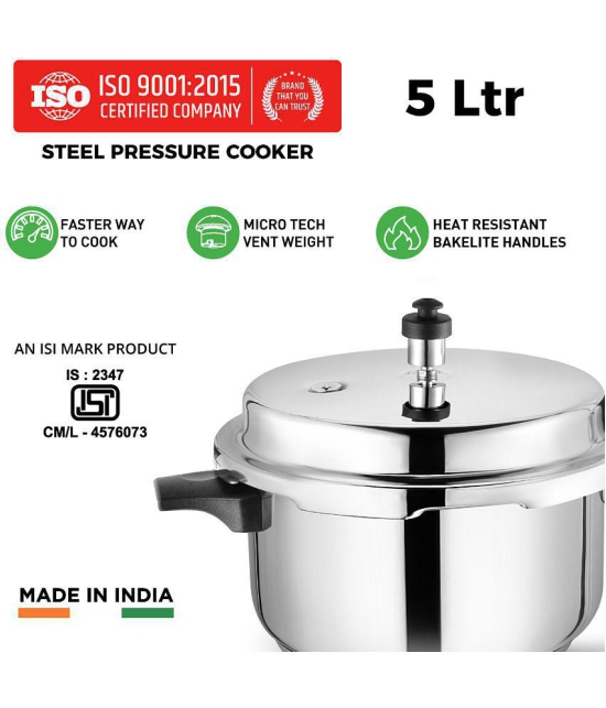 Srushti Gold is now Leoron 5 L Stainless Steel OuterLid Pressure Cooker With Induction Base