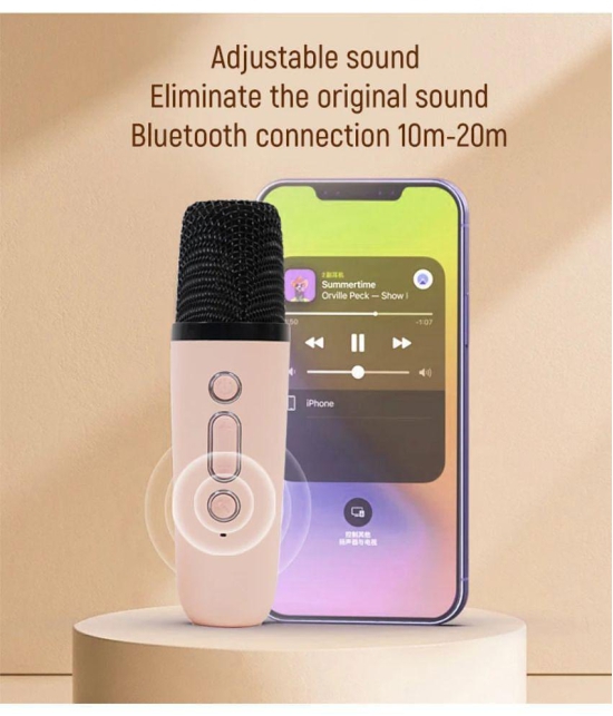 VEhop Karaoke with Mic 10 W Bluetooth Speaker Bluetooth V 5.3 with USB,SD card Slot,Call function Playback Time 8 hrs Assorted - Assorted