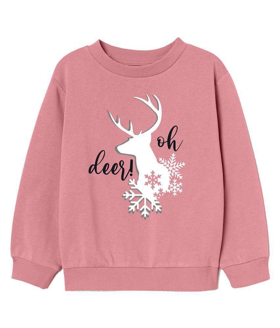 Naughty Ninos Girls Dark Pink Printed Sweatshirts - None