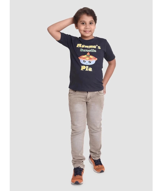 Neo Garments - Navy Blue Cotton Boys T-Shirt ( Pack of 1 ) - None