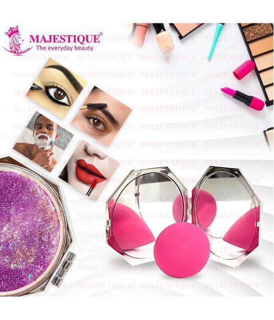 MAJESTIQUE Dual Sided Round Compact Mirror