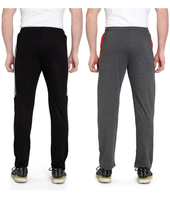 Zeffit - Multicolor Cotton Blend Mens Sports Trackpants ( Pack of 2 ) - M