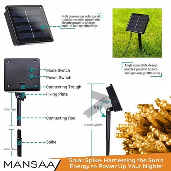 M68 Solar Powered LED String Lights