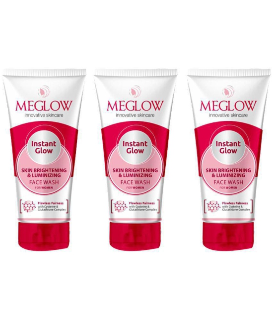 Meglow Instant Glow Skin Brightening Facewash for Women 70g Pack of 5