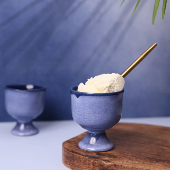 Blue Ice Cream Goblet-Set of four