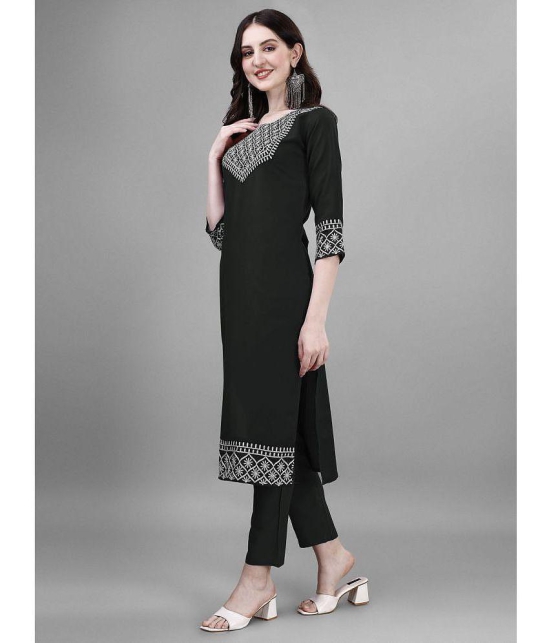 JASH CREATION - Black A-line Rayon Womens Stitched Salwar Suit ( Pack of 1 ) - None