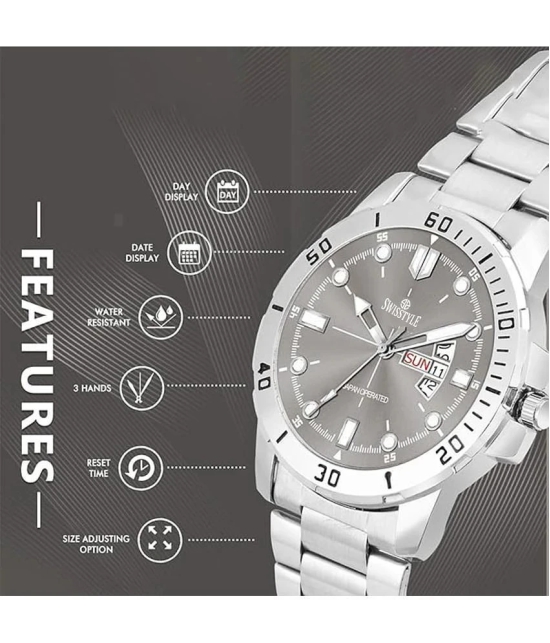 Swisstyle Silver Stainless Steel Analog Mens Watch