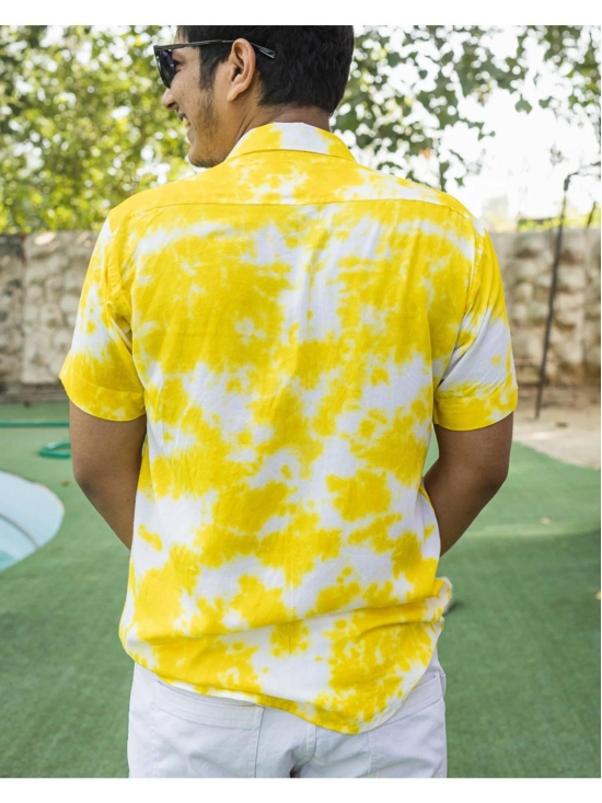 Yellow Color Casual Wear Printed Shirt For Men-L-40