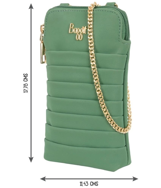 Baggit Green PU Sling Bag - Green