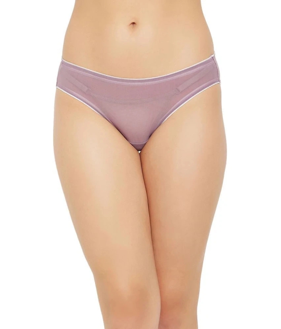 Clovia Purple Lace Solid Womens Thongs ( Pack of 1 ) - None