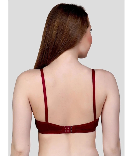 TCG Pack of 1 Cotton Blend Non Padded Womens Push Up Bra ( Maroon ) - None