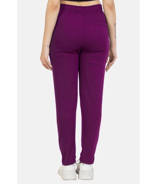 YHA Purple Fleece Womens Running Trackpants ( Pack of 1 ) - None