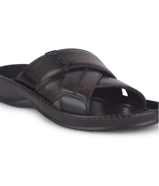 Liberty Brown Mens Leather Slipper - None