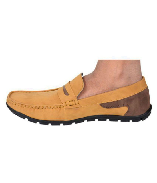 SHOES KINGDOM Tan Loafers - 7