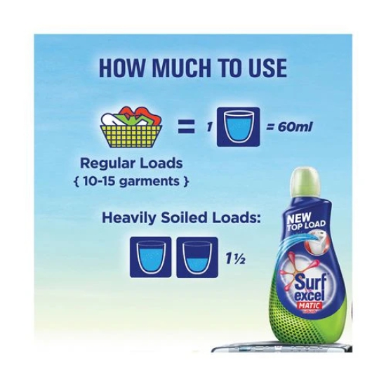 Surf Excel Matic Liquid Detergent - Top Load, 1 L