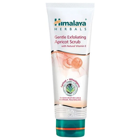 Himalaya Gentle Exfoliating Face Scrub - Apricot With Natural Vitamin E, Removes Dead Skin Cells, No Harmful Chemicals, 100% Herbal Actives, 50 G