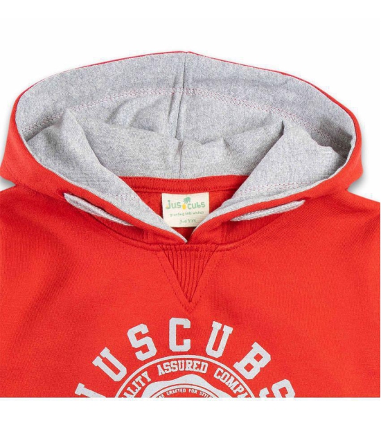 Juscubs - Red Cotton Boys Sweatshirt ( Pack of 1 ) - None