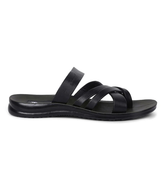 Paragon - Black  Leather Slipper - None