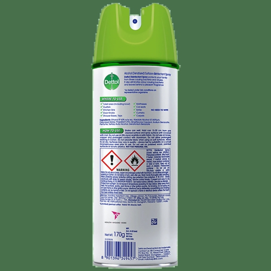 Dettol Surface Disinfectant Sanitizer Spray - Kills Germs & Bacteria, Original Pine, 225 Ml