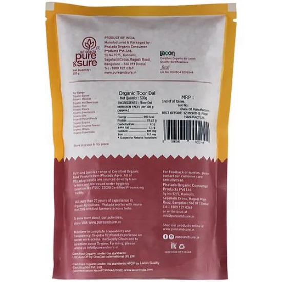 Phalada Organic Toor Dal, 500 Gm