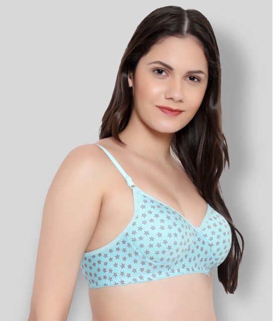 KYODO - Blue Cotton Lightly Padded Women's Everyday Bra ( Pack of 1 ) - 30B