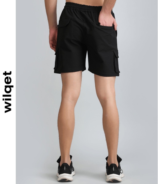 Mens Cargo Shorts-Black / XL