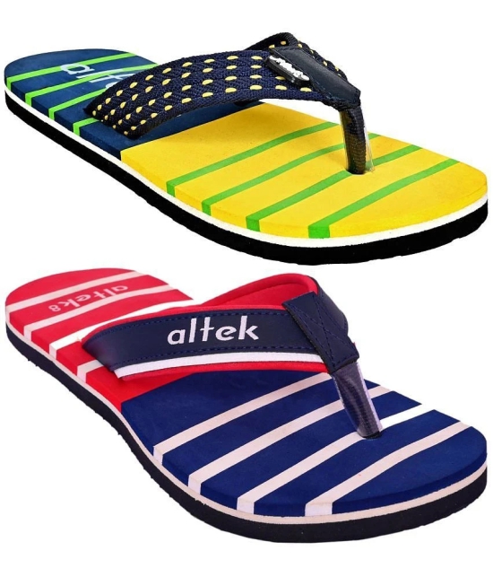 Altek Yellow Mens Thong Flip Flop - None