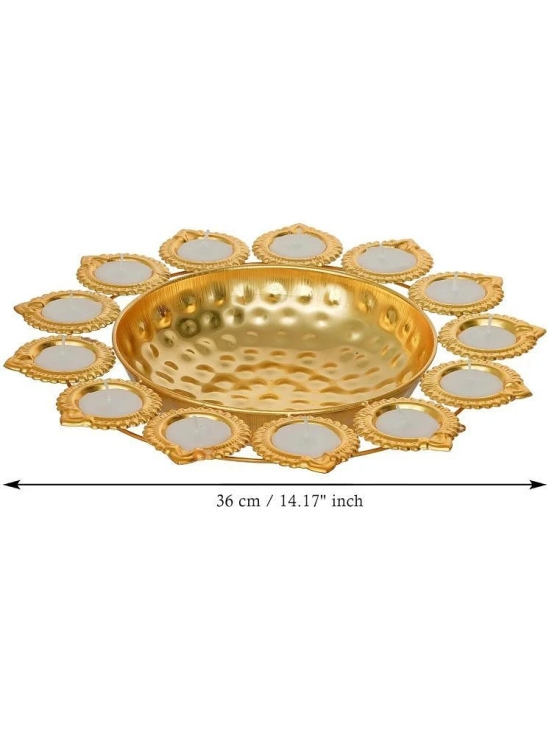 JaipurCrafts Gold Iron Diwali Diya