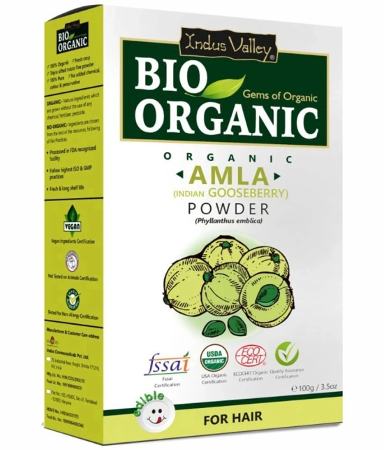 Indus Valley Bio Organic 100% Herbal Fenugreek Powder with Amla Powder Combo pack 200g