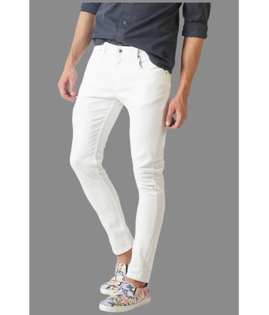 x20 - White Denim Skinny Fit Mens Jeans ( Pack of 1 ) - None