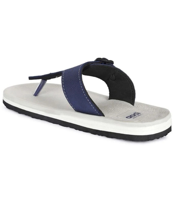 Aadi - White Mens Leather Slipper - None