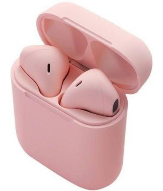 Neo I12 Bluetooth True Wireless (TWS) On Ear 2 Hours Playback Active Noise cancellation IPX4(Splash & Sweat Proof) Pink