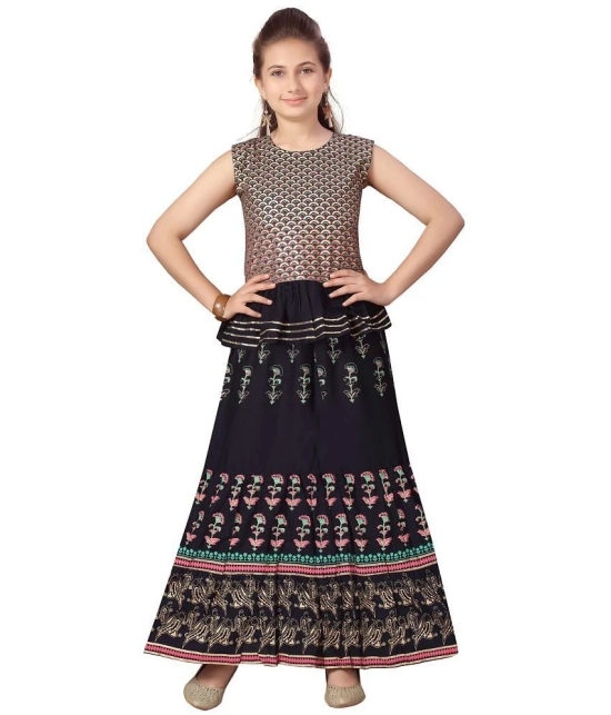 Aarika Navy Blue Cotton Girls Lehenga Choli Set ( Pack of 1 ) - None