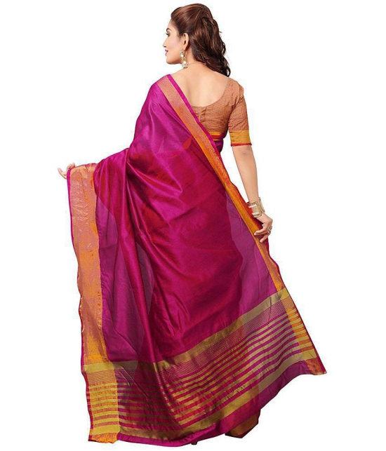 Bhuwal Fashion Rani Cotton Silk Saree - Single - Rani