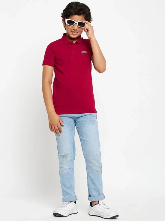 UNIBERRY - Red Cotton Blend Boys Polo T-Shirt ( Pack of 1 ) - None