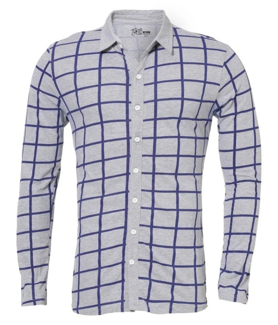 Campus Sutra Cotton Regular Fit Checks Mens Casual Shirt - Grey ( Pack of 1 ) - None