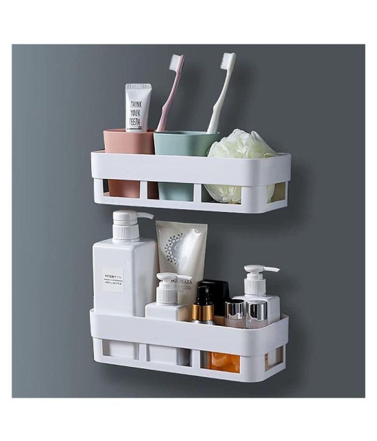 Multipurpose ABS Plastic Strong Adhesive Kitchen & Bathroom Wall Shelf // Storag - Soap Dish