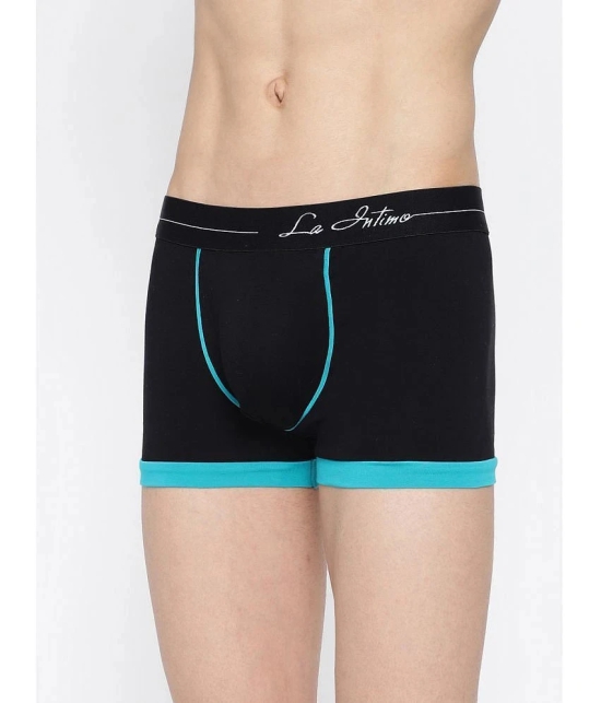 La Intimo Black Cotton Mens Trunks ( Pack of 1 ) - None