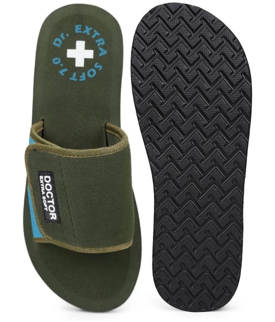 DOCTOR EXTRA SOFT - Olive  Womens Slide Flip flop - None