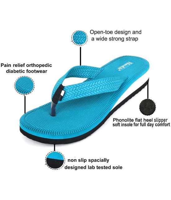 Phonolite Blue Womens Thong Flip Flop - None