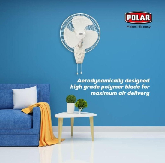 POLAR Annexer Hi-Speed 400mm 16 Inch Oscillating Wall Fan  | RPM : 2200 | Watt : 110 | Air Delivery : 95 | Suitable for Kitchen, Bathroom and Office