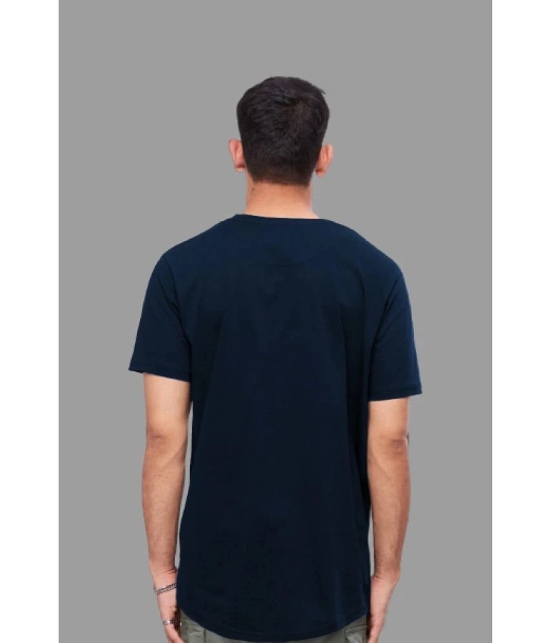 Leotude - Navy Cotton Blend Regular Fit Mens T-Shirt ( Pack of 1 ) - None